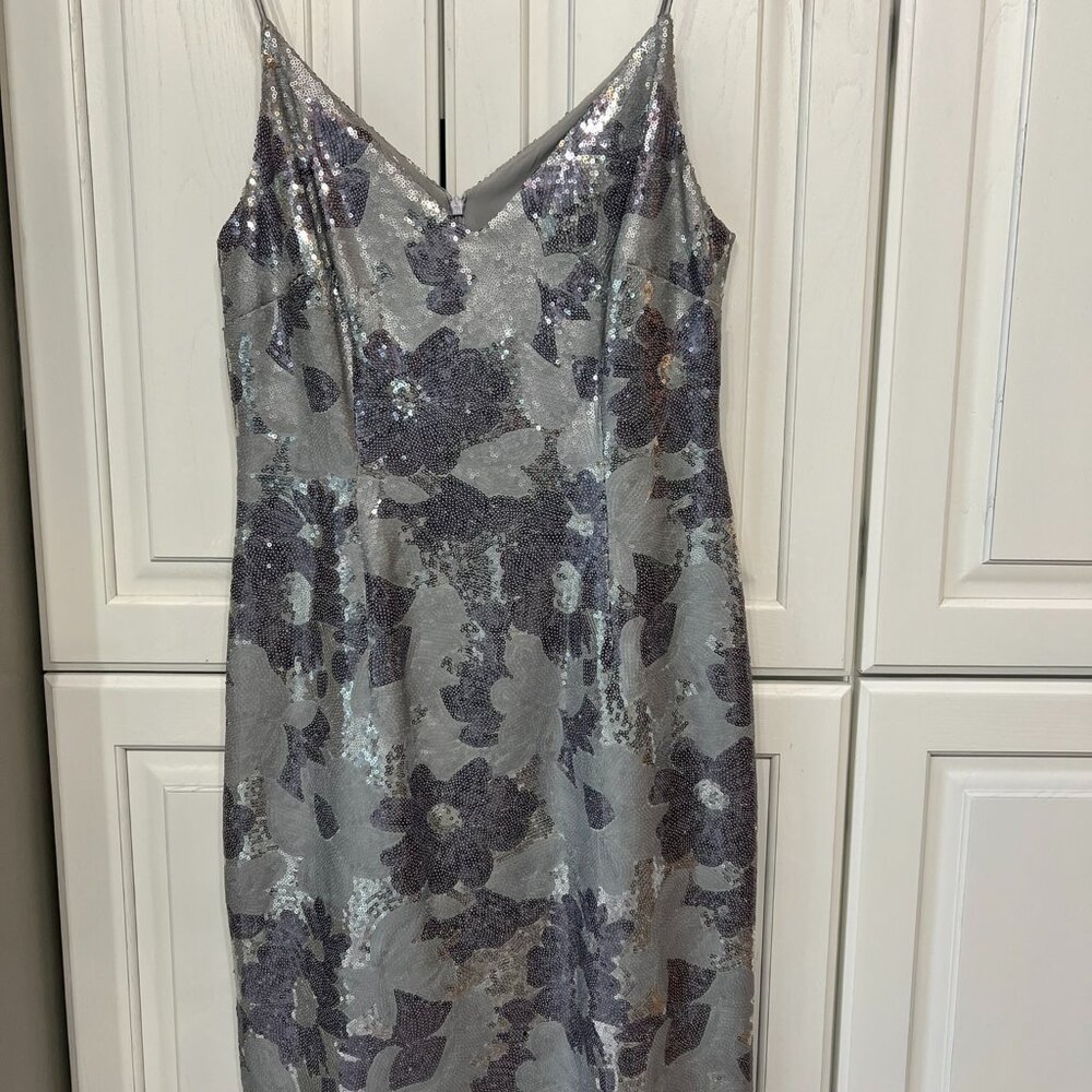 Cocktail dress - EVE Black Halo by Laurel Berman; size 6, silver sequins